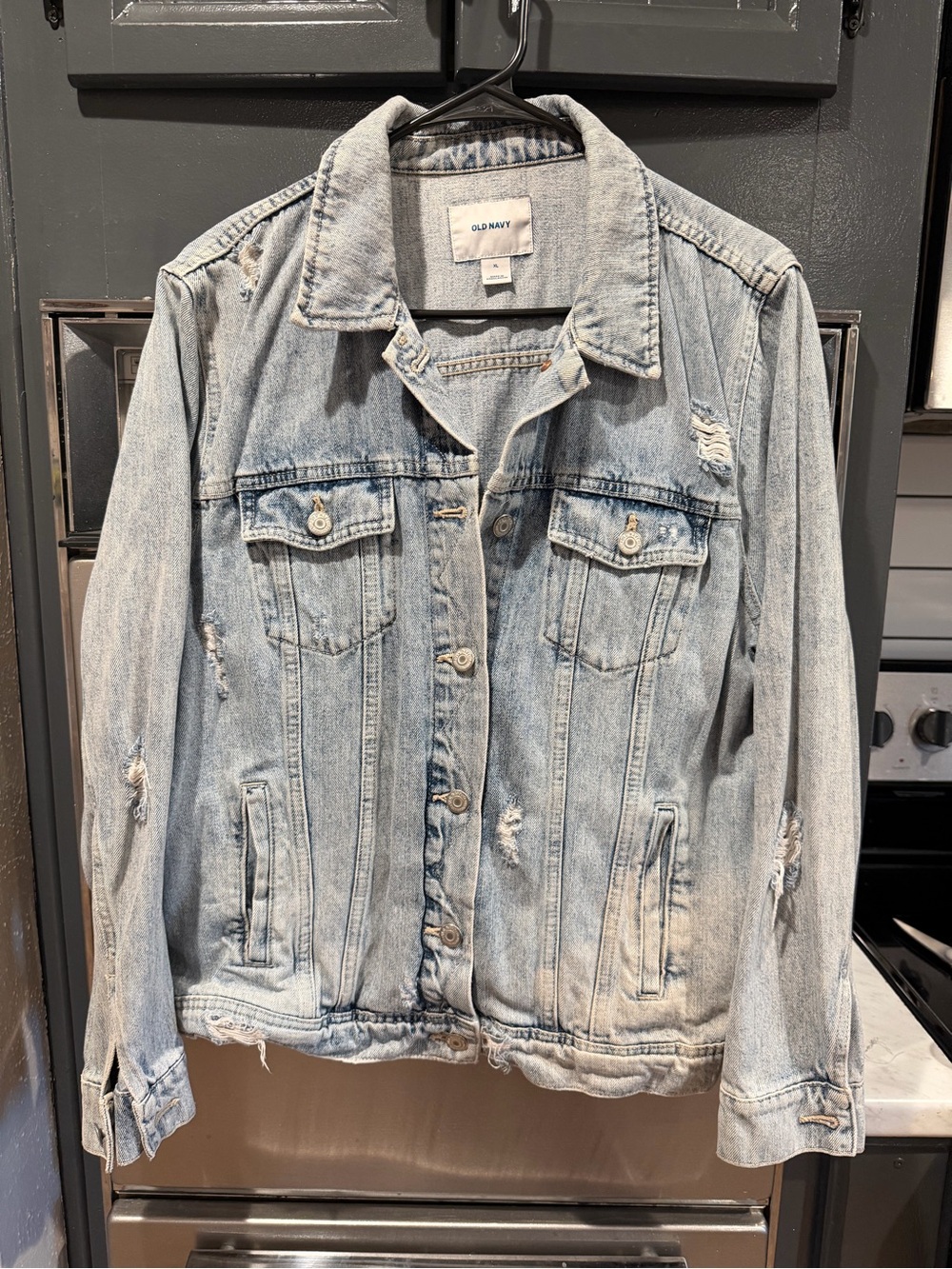 Old Navy Distressed Jean Jacket